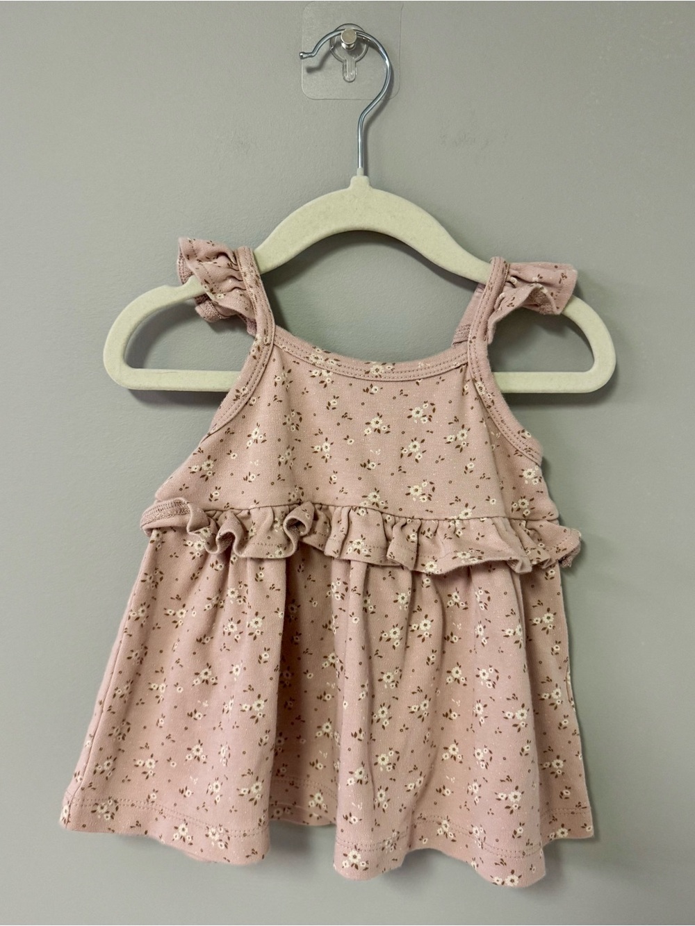 Jamie Kay Dusty Pink Floral Ruffle Sundress